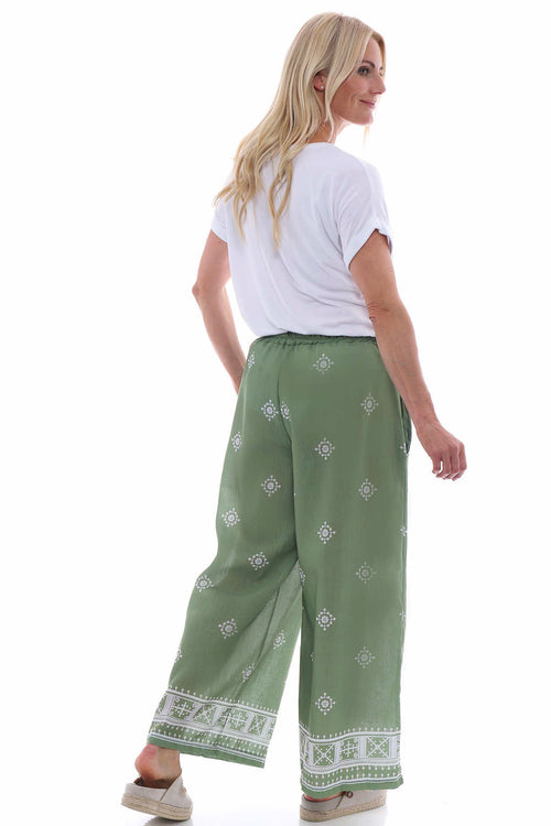 Fazara Print Trousers Khaki - Image 8