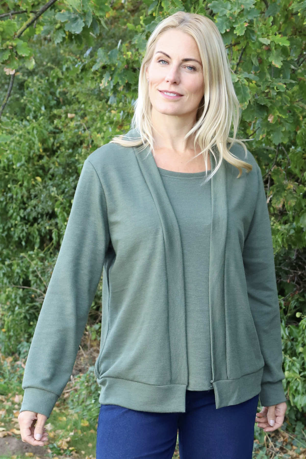 Evianna Knitted Top Khaki