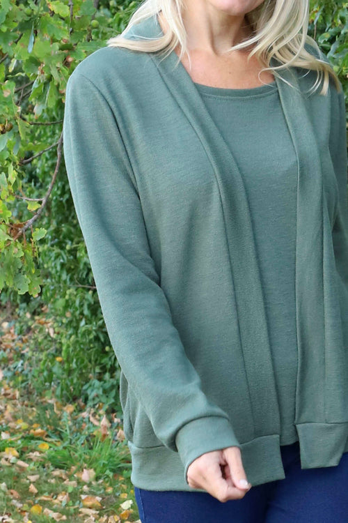 Evianna Knitted Top Khaki - Image 3