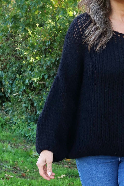 Ziva Knitted Jumper Black - Image 3