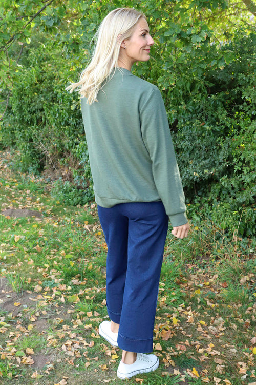 Evianna Knitted Top Khaki - Image 4