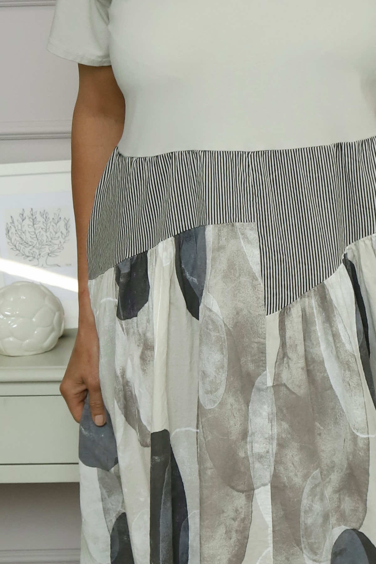 Hepworth Pebble Cotton Dress Grey