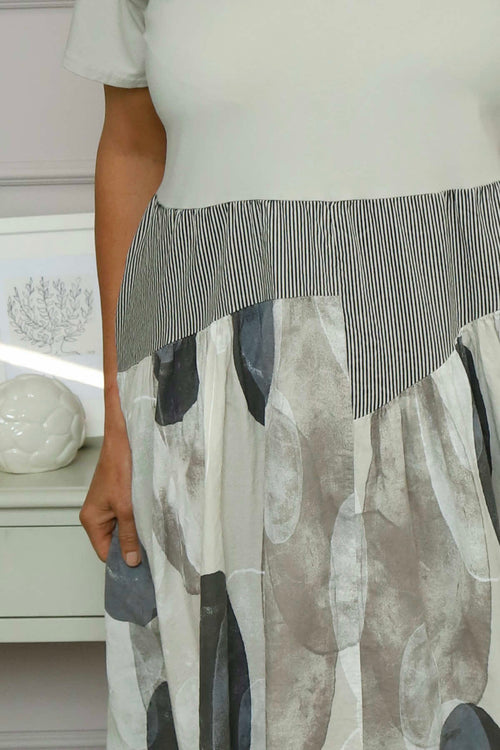 Hepworth Pebble Cotton Dress Grey - Image 3