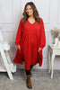 Eliza Cotton Dress Red