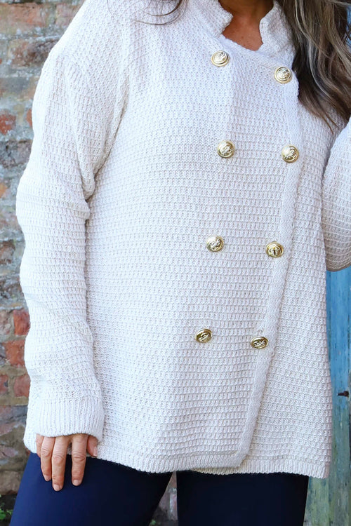 Belinda Knitted Cardigan Stone - Image 3