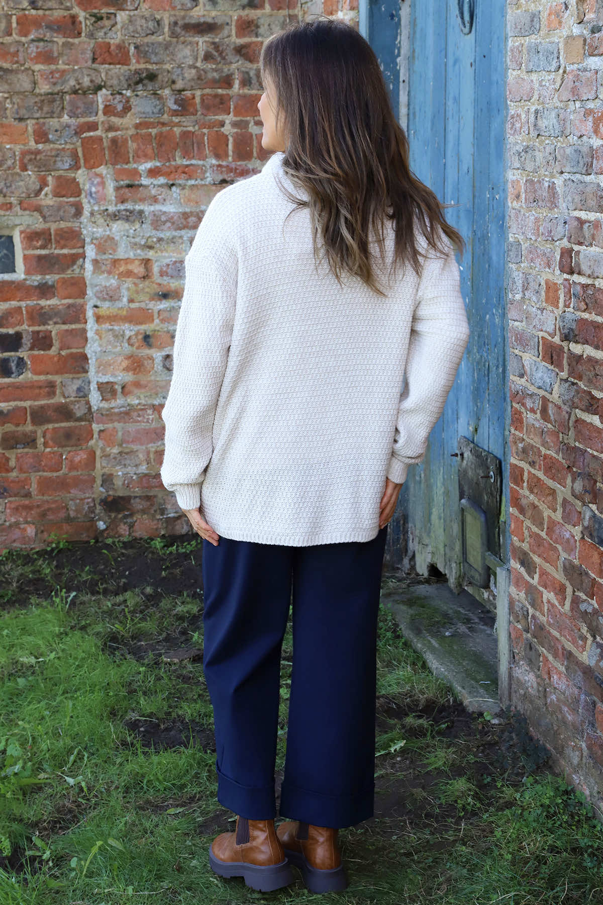 Belinda Knitted Cardigan Stone