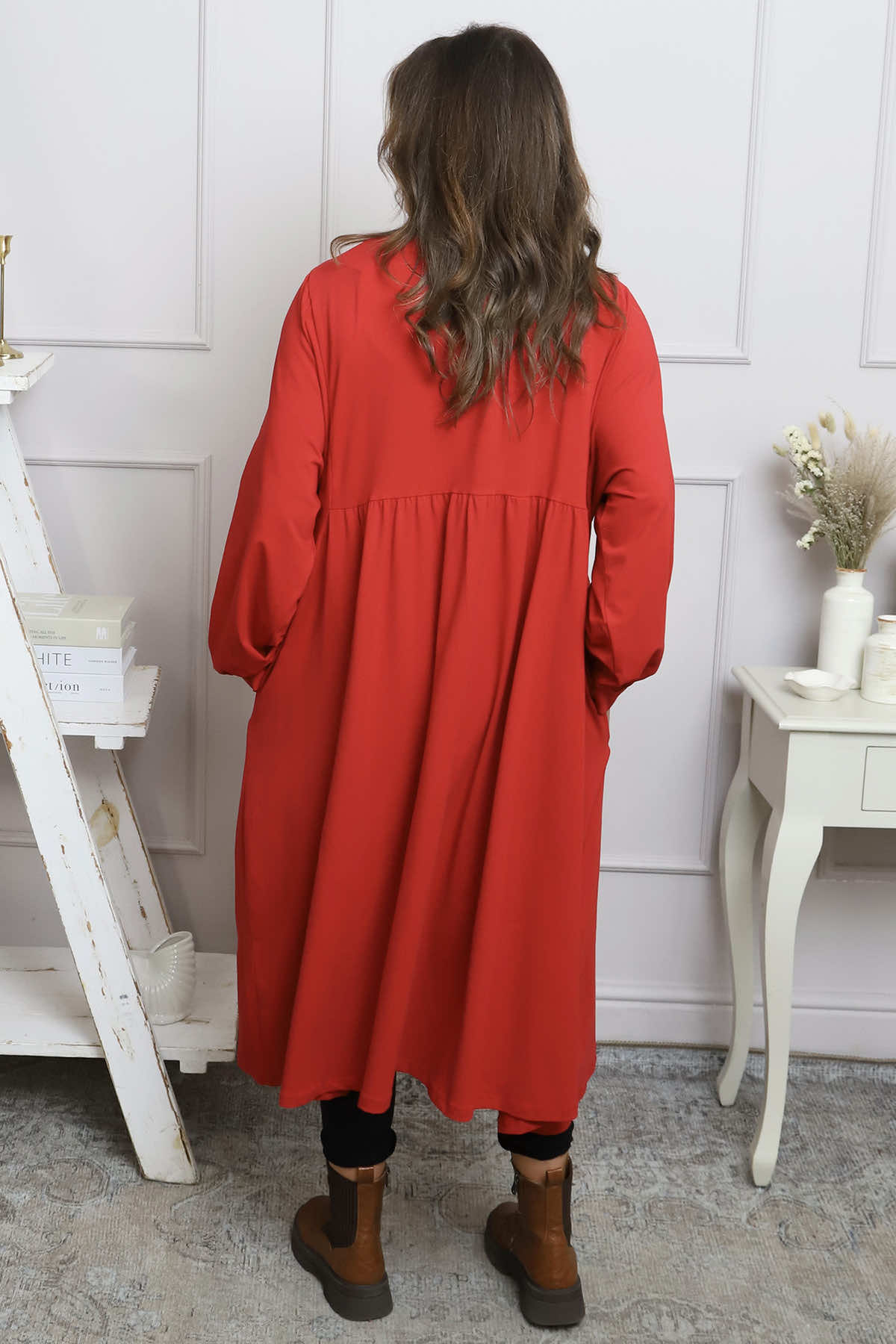 Eliza Cotton Dress Red