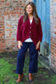 Evangeline Cord Button Top Wine