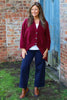 Evangeline Cord Button Top Wine