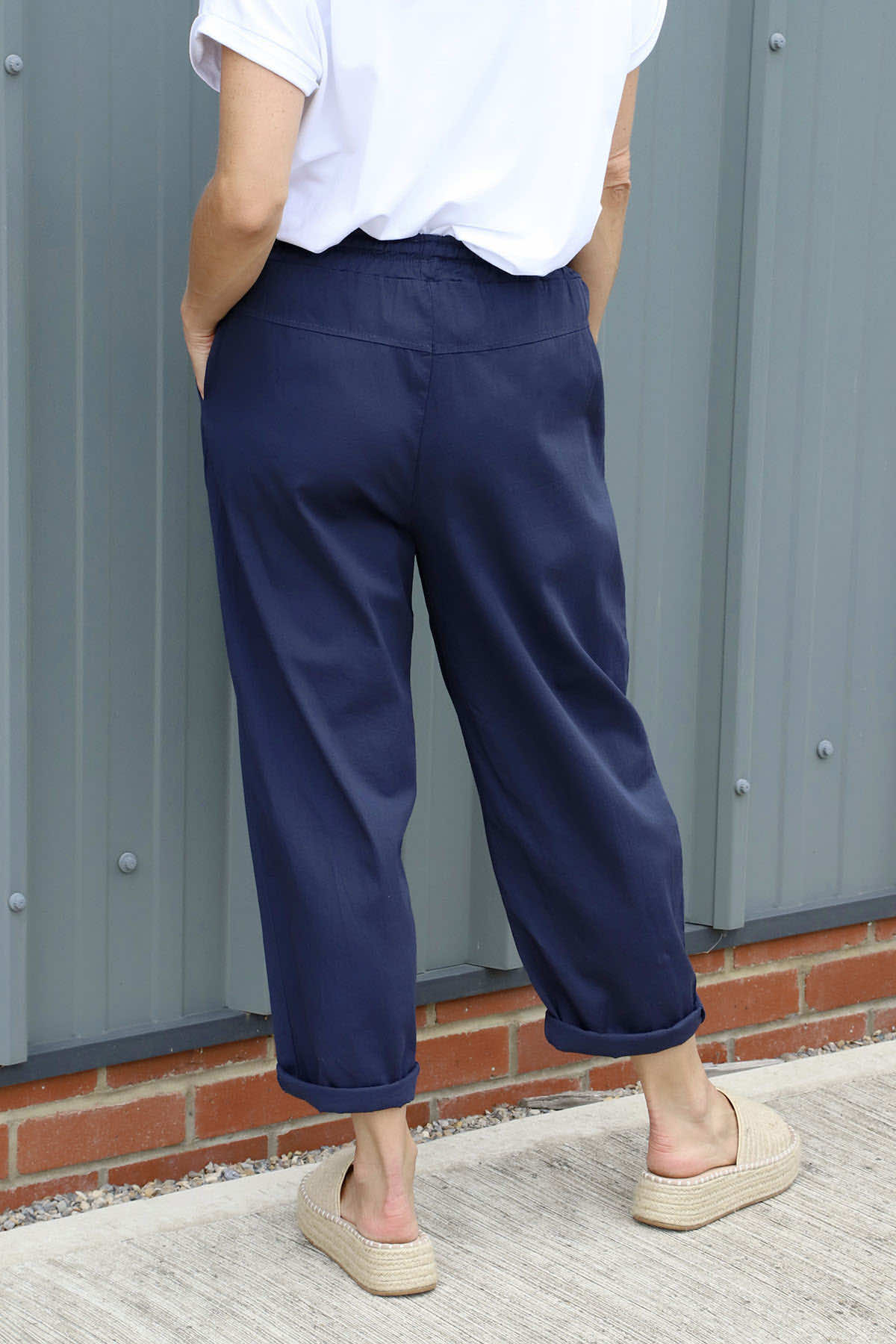 Bethany Cotton Trousers Navy