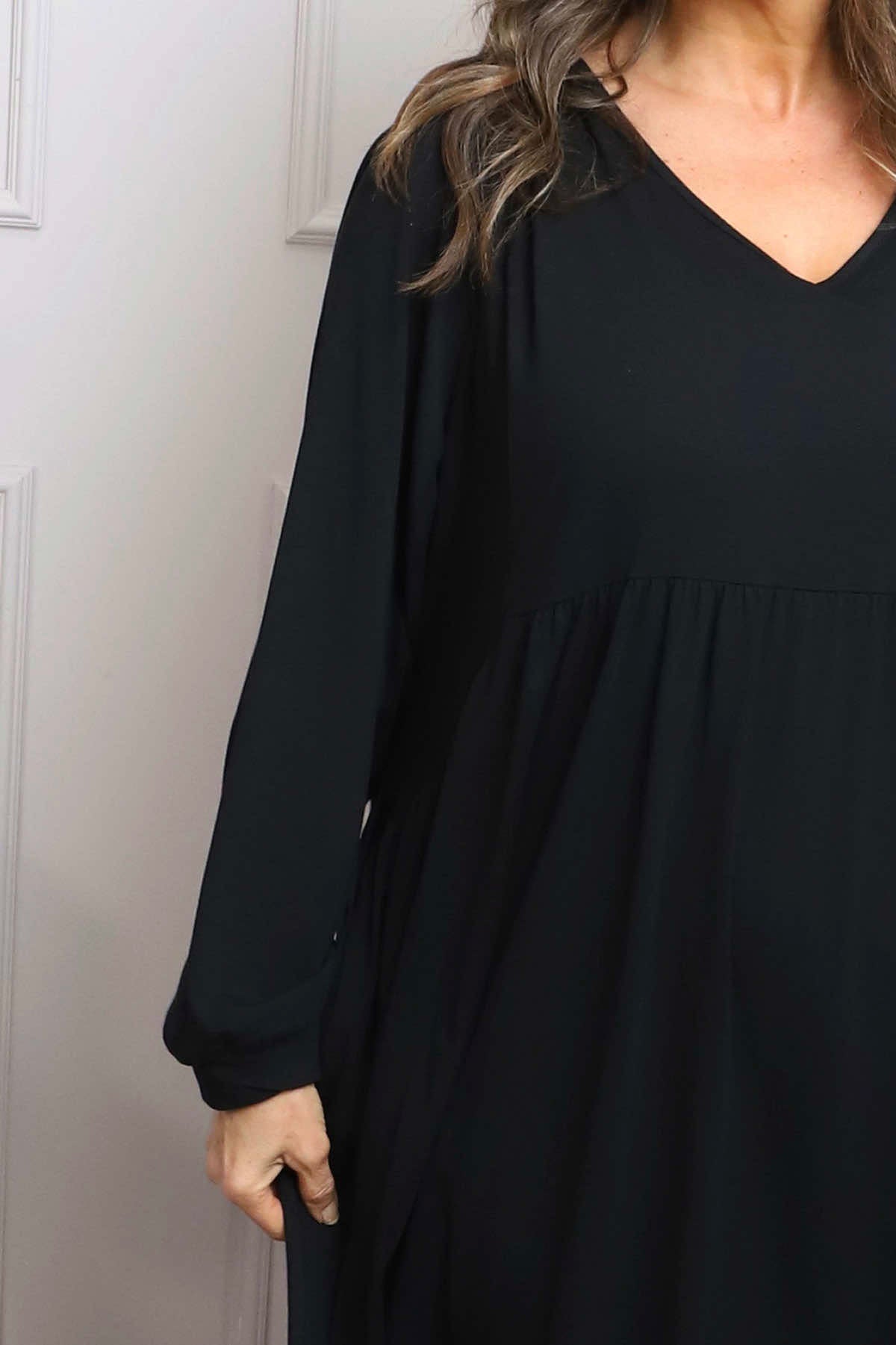 Eliza Cotton Dress Black