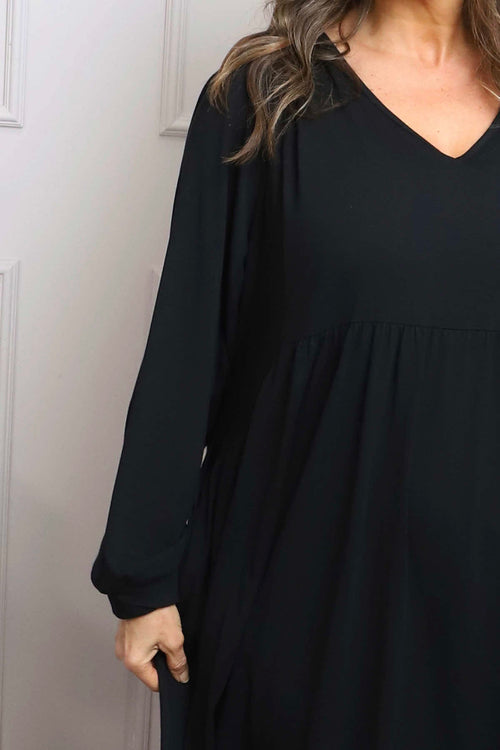 Eliza Cotton Dress Black - Image 3