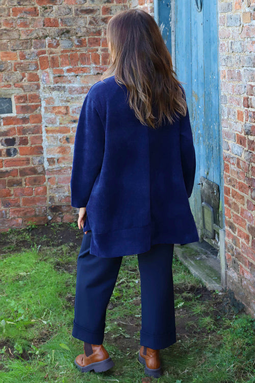 Evangeline Cord Button Top Navy - Image 4