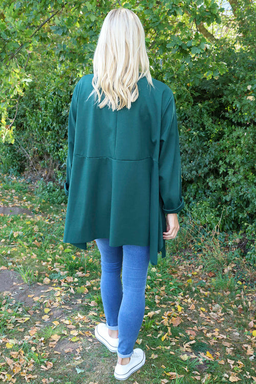 Shannon Seam Detail Top Bottle Green - Image 4