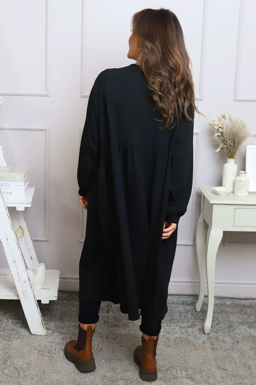 Eliza Cotton Dress Black - Image 4