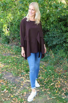 Shannon Seam Detail Top Cocoa