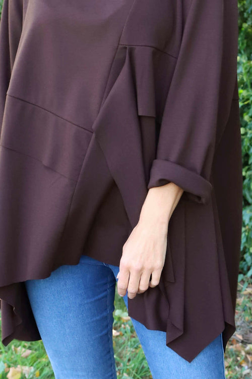 Shannon Seam Detail Top Cocoa - Image 3