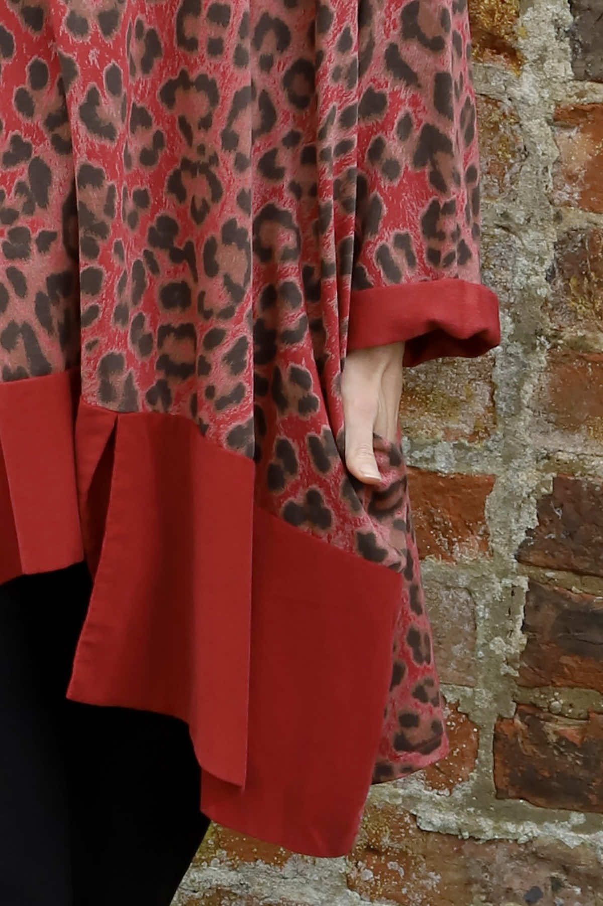 Tamika Leopard Print Cotton Top Red