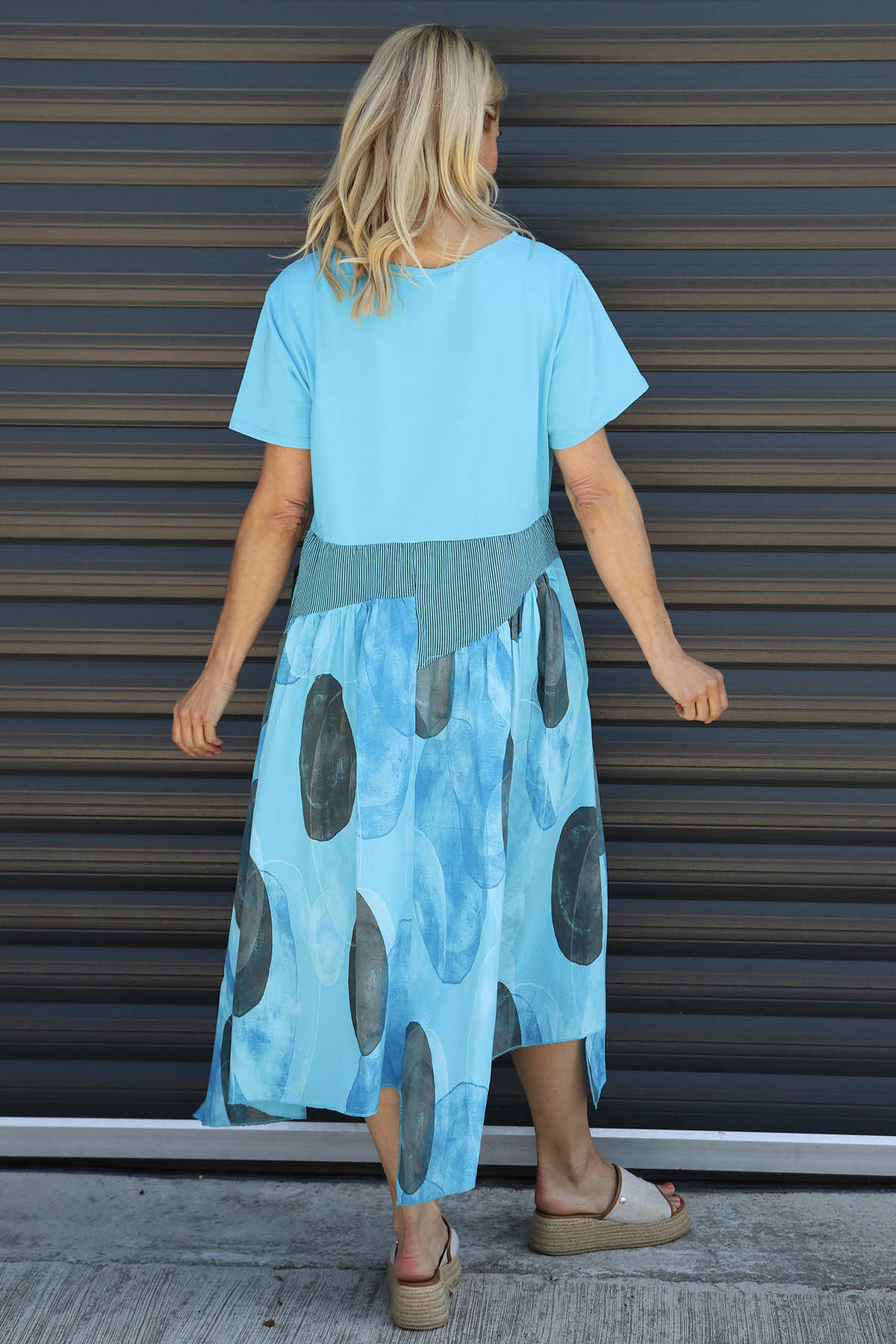 Hepworth Pebble Cotton Dress Kingfisher