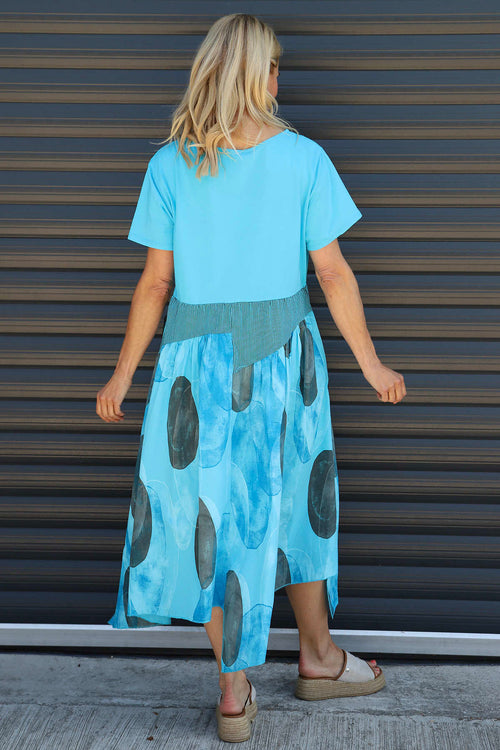 Hepworth Pebble Cotton Dress Kingfisher - Image 4