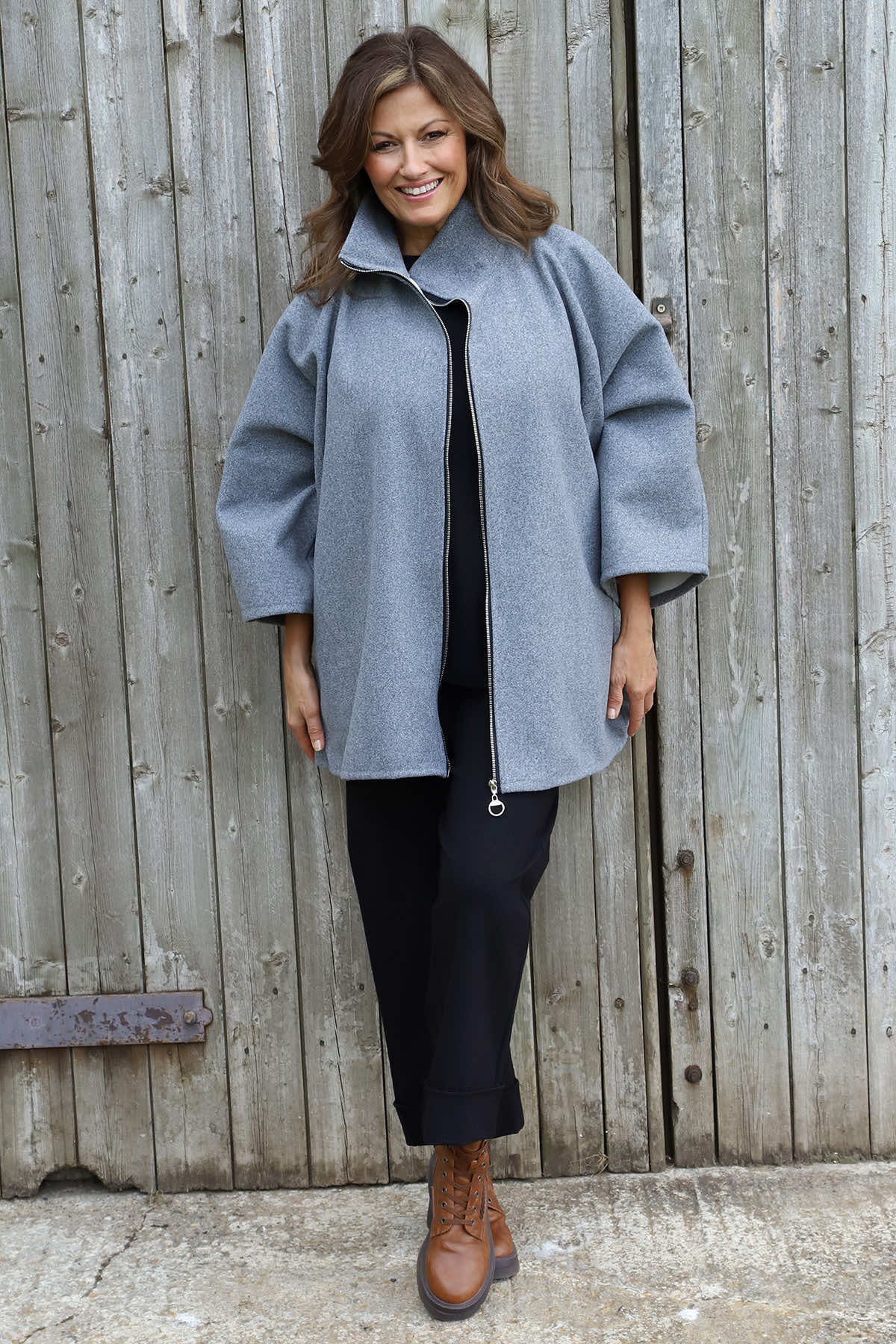 Marianne Zip Jacket Grey