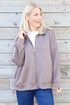 Safiya Zip Jacket Mocha