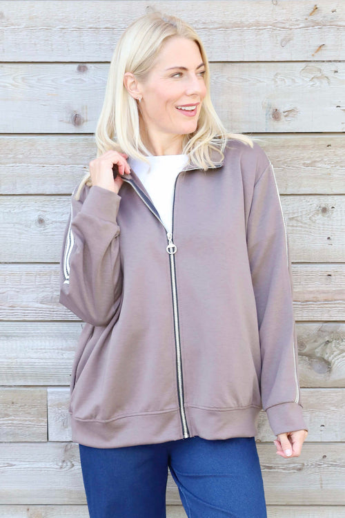 Safiya Zip Jacket Mocha - Image 1