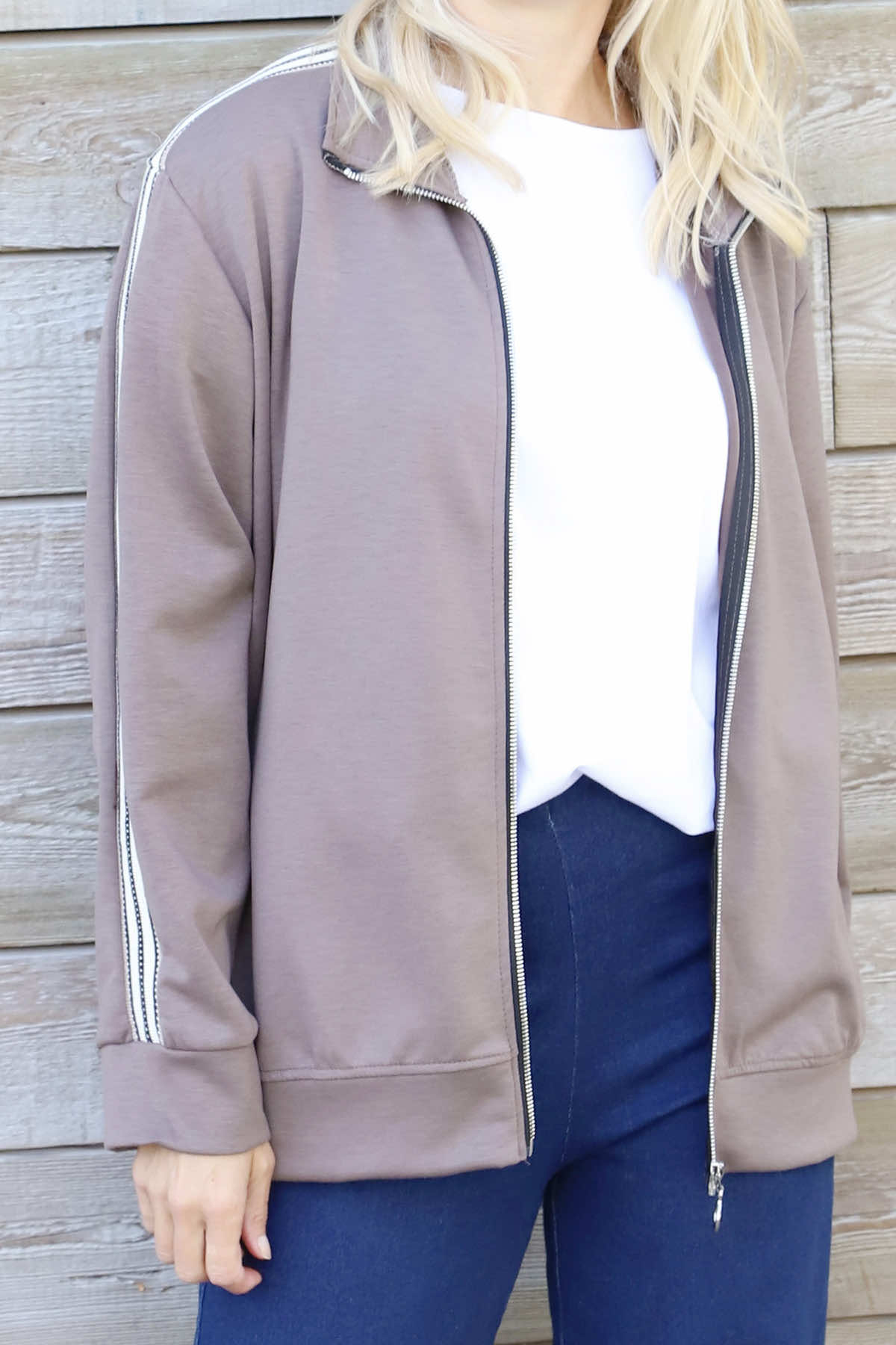 Safiya Zip Jacket Mocha