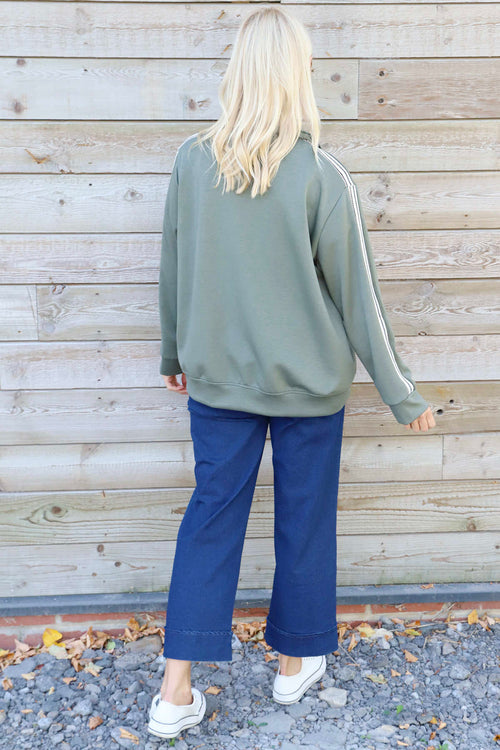 Safiya Zip Jacket Khaki - Image 4