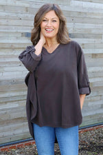 Elara Needlecord Top Cocoa Cocoa - Elara Needlecord Top Cocoa