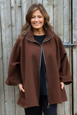 Marianne Zip Jacket Cocoa Cocoa - Marianne Zip Jacket Cocoa
