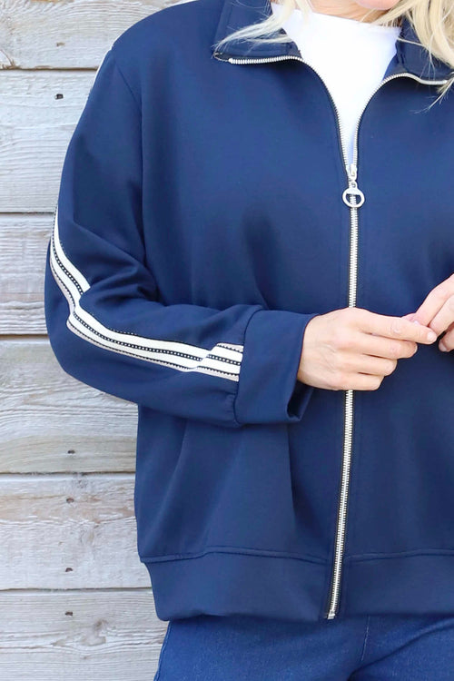 Safiya Zip Jacket Navy - Image 3