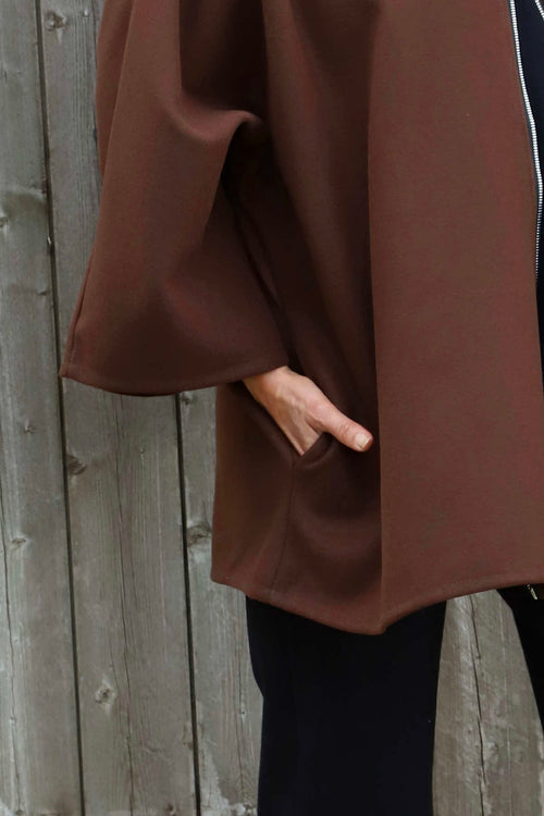 Marianne Zip Jacket Cocoa - Image 3