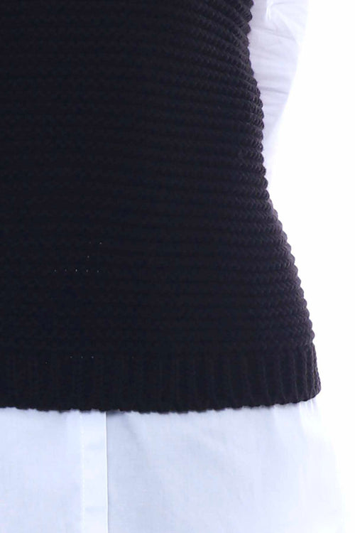 Miana Knitted Tank Top Black - Image 4