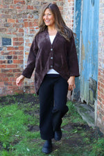 Evangeline Cord Button Top Cocoa Cocoa - Evangeline Cord Button Top Cocoa