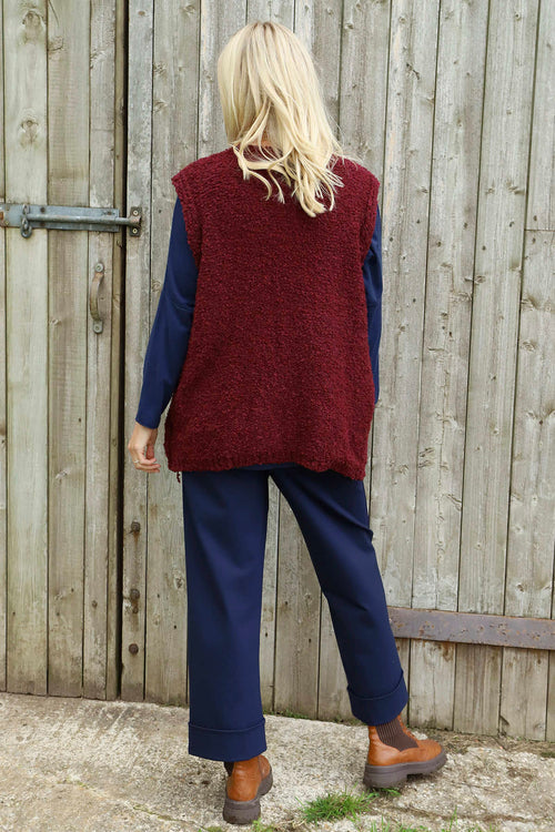 Caroline Knit Gilet Wine - Image 5