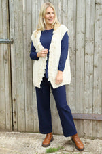 Caroline Knit Gilet Stone Stone - Caroline Knit Gilet Stone