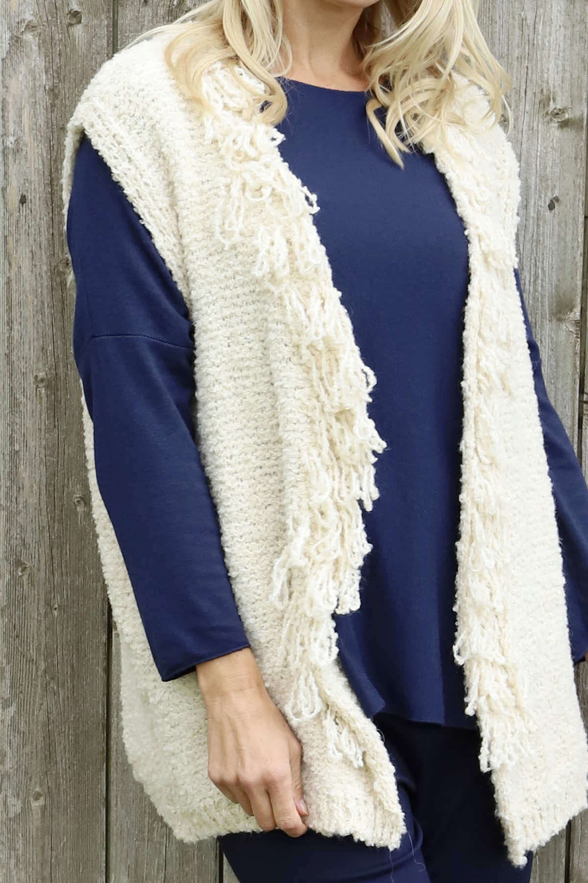 Caroline Knit Gilet Stone