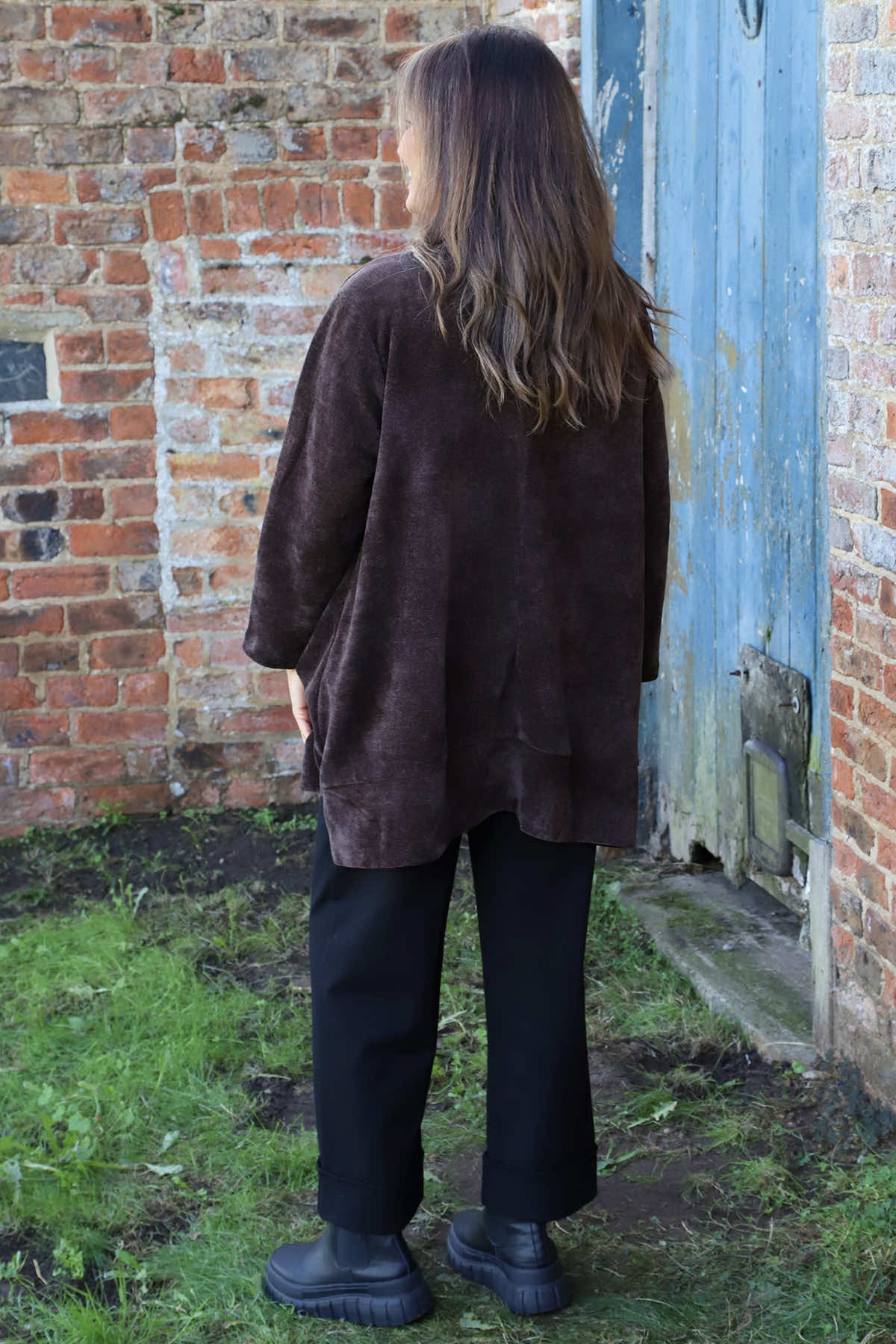 Evangeline Cord Button Top Cocoa