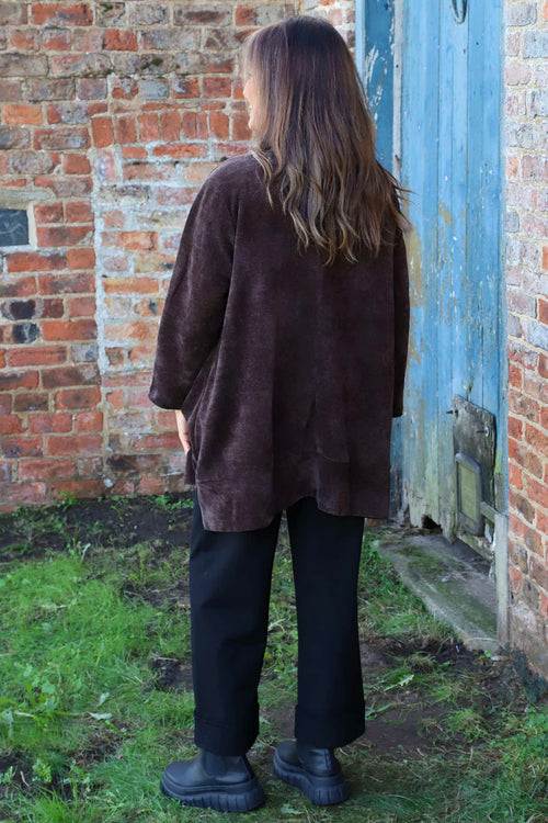 Evangeline Cord Button Top Cocoa - Image 4