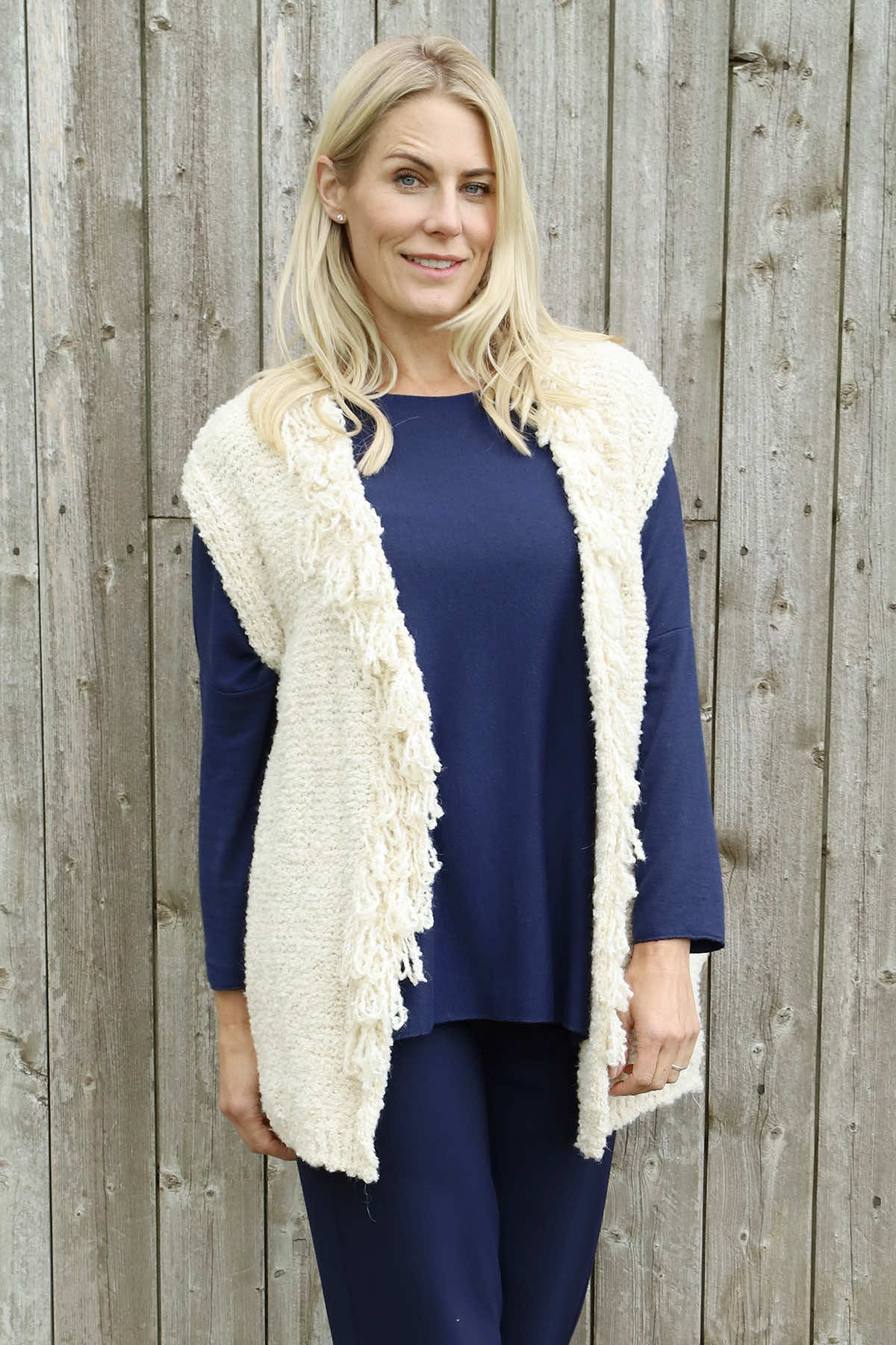 Caroline Knit Gilet Stone