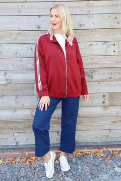 Safiya Zip Jacket Wine