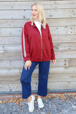 Safiya Zip Jacket Wine Wine - Safiya Zip Jacket Wine