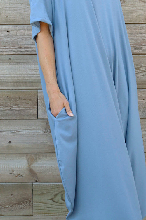 Everlee Cotton Jumpsuit Light Blue - Image 3