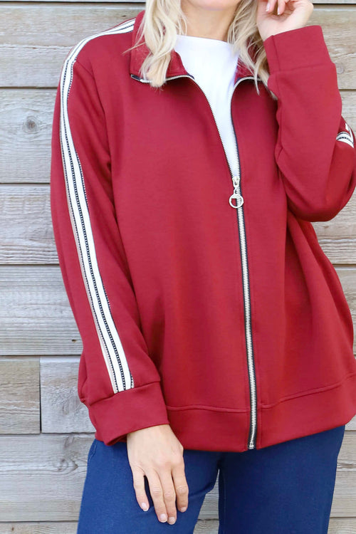 Safiya Zip Jacket Wine - Image 3