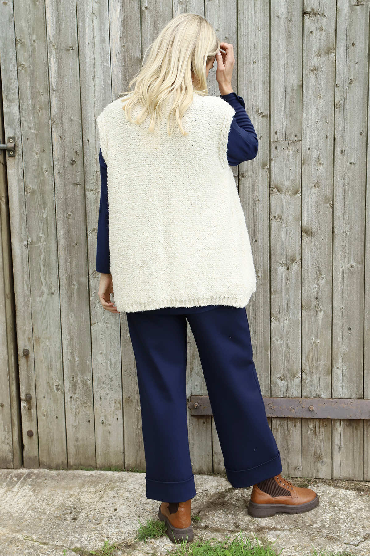 Caroline Knit Gilet Stone