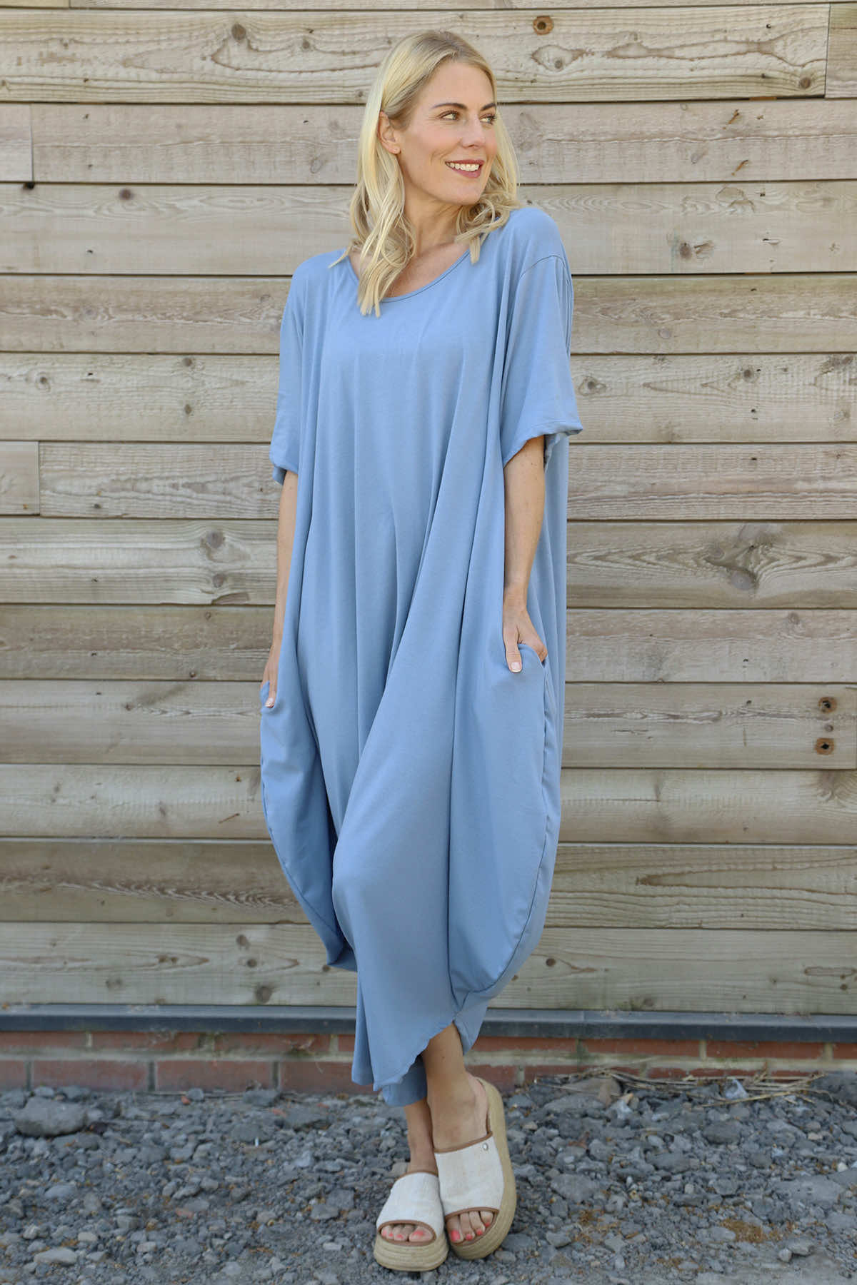 Everlee Cotton Jumpsuit Light Blue