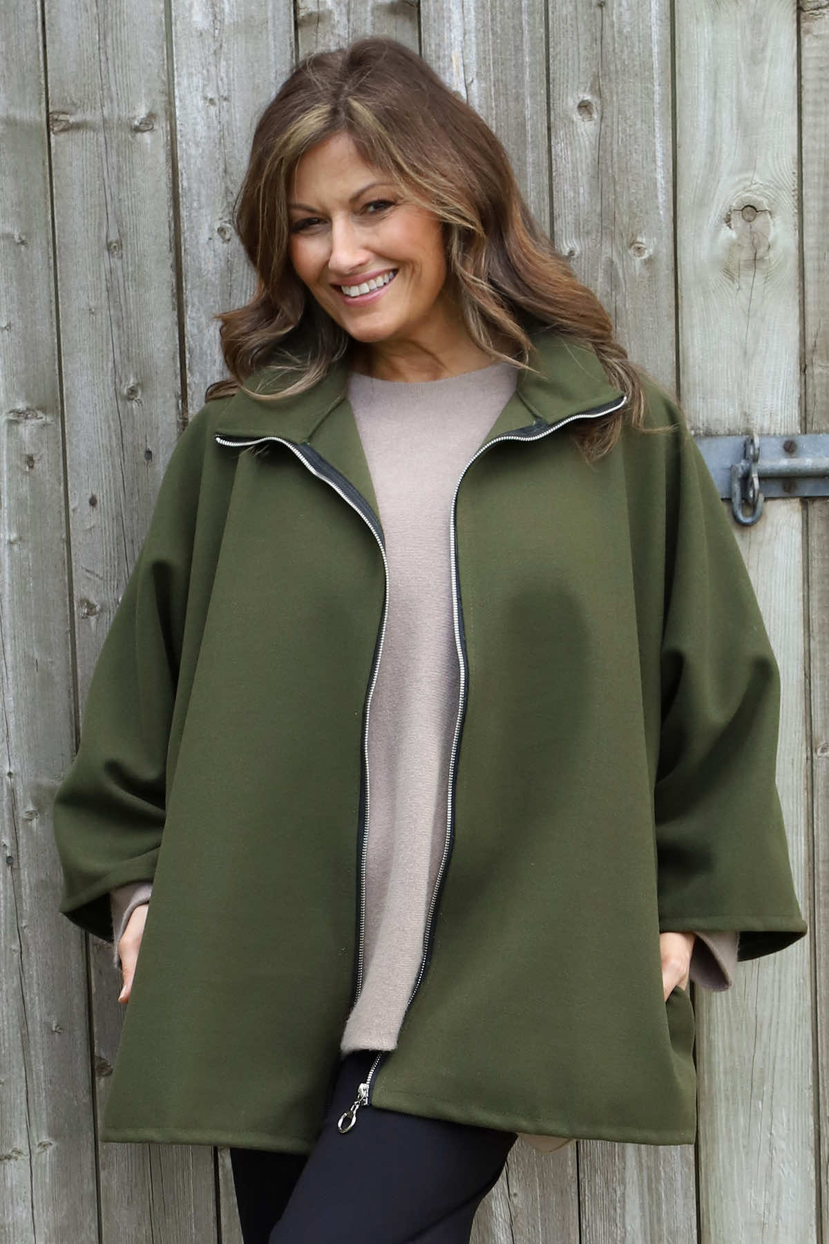 Marianne Zip Jacket Khaki