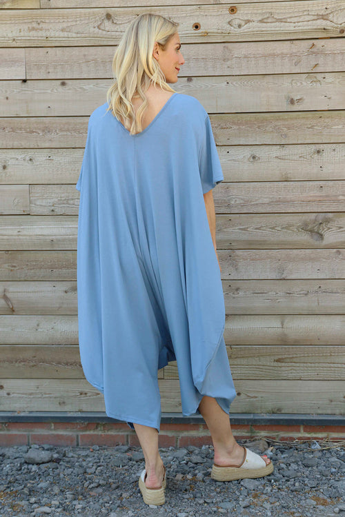 Everlee Cotton Jumpsuit Light Blue - Image 4