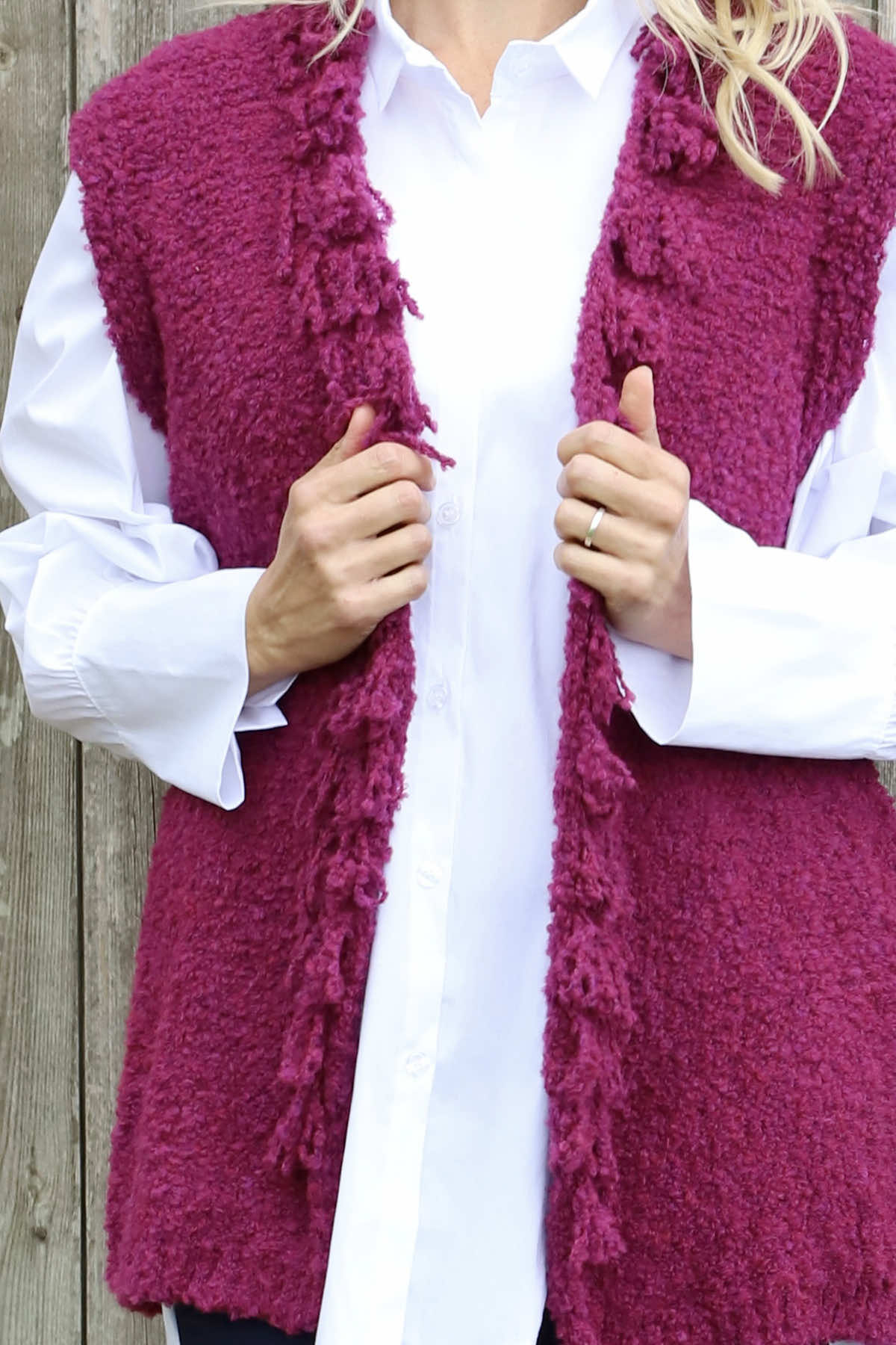 Caroline Knit Gilet Berry